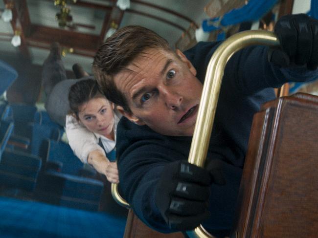 Tom Cruise and Hayley Atwell in Mission: Impossible Dead Reckoning Part One from Paramount Pictures and Skydance.