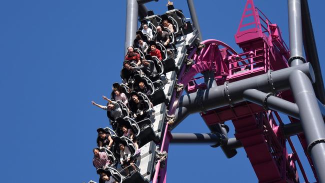 Queensland theme parks are being propped up by local admissions. Picture: NCA NewsWire /Steve Holland