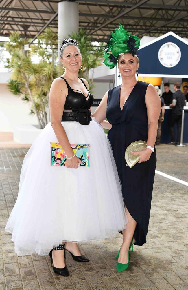 Courtney Burns and Kate Anderson at Melbourne Cup Race Day, Caloundra. Picture: Patrick Woods.