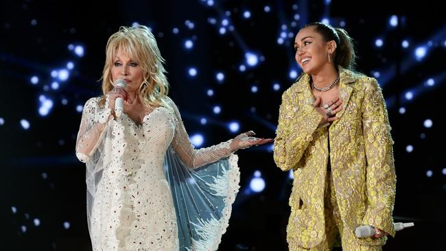 Dolly Parton and Miley Cyrus. Picture: Getty Images