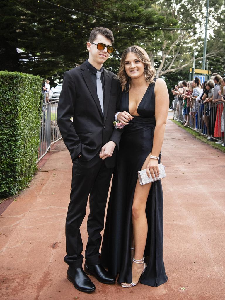 Zachary Neill and partner Ella Sting at St Mary's College formal at Picnic Point, Friday, March 24, 2023. Picture: Kevin Farmer