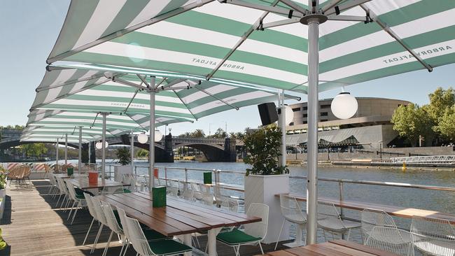 Arbory Afloat...a pop up restaurant on the Yarra River, Melbourne.