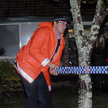 Police cordon off the scene of a stabbing in Harvard Court, Sippy Downs. Picture: Warren Lynam