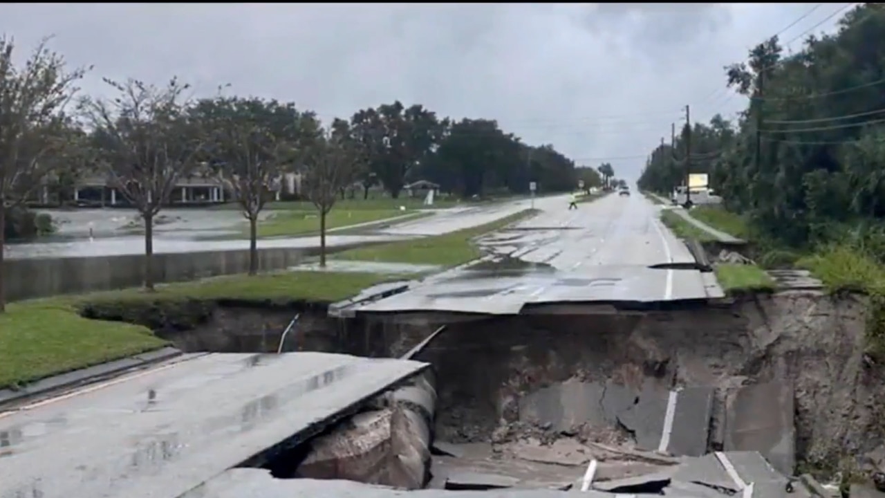 Sinkholes open up in Florida after Hurricane Milton