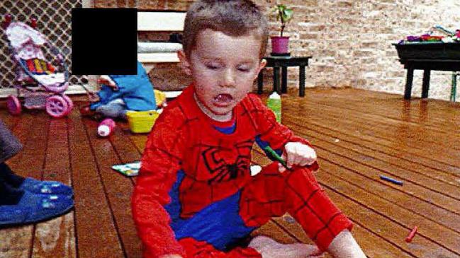 William Tyrrell in his Spider-Man outfit.