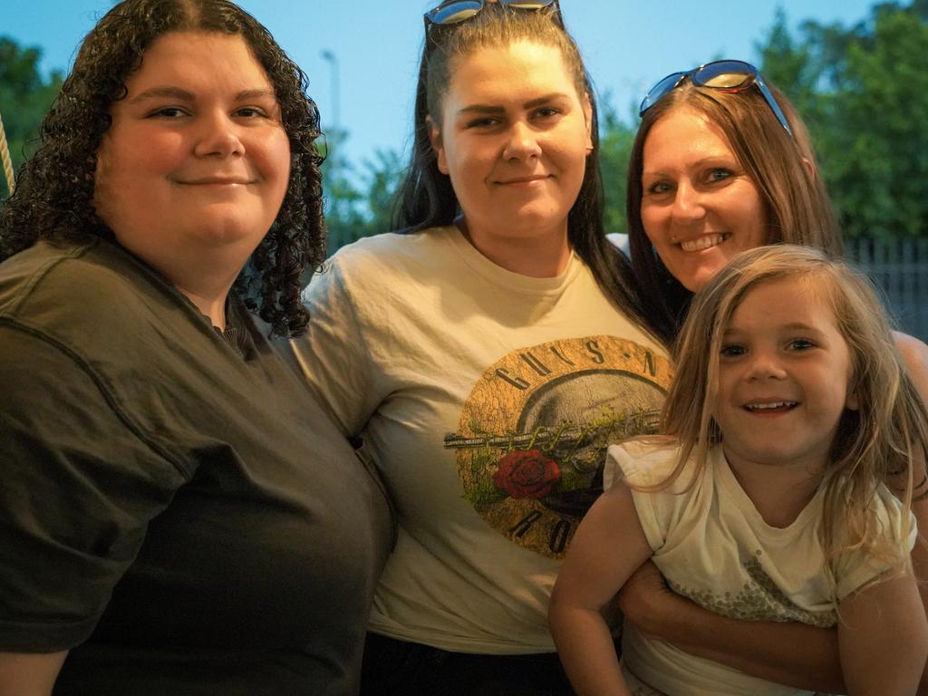Jodi Kratzmann and Gina Kratzmann, both of Coppabella, with Sarah Brookman and Marley Brookman, 3, of Moranbah, at the 50th anniversary celebrations of the Coppabella township. Picture: Heidi Petith
