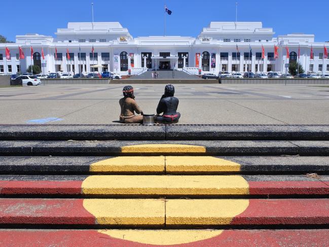 The Aboriginal Tent Embassy in the Canberra Parliamentary zone.