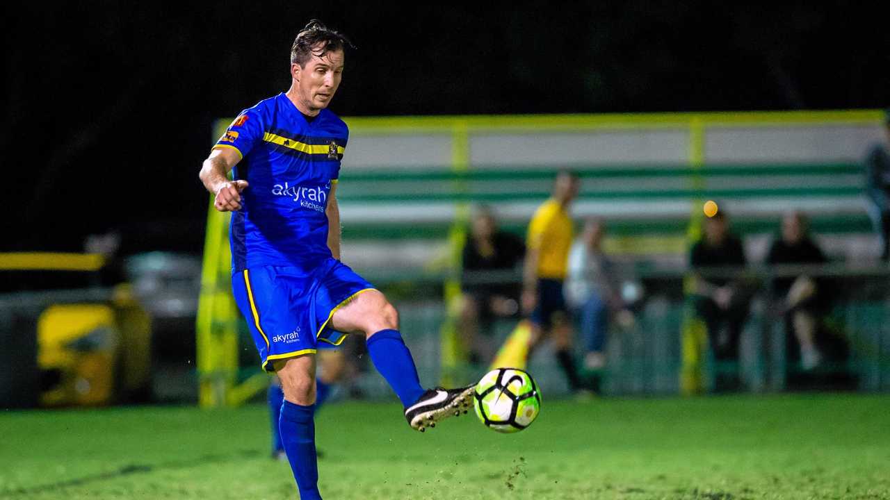 KEY PILLAR: Gympie United FC defender Liam Watson will be an important factor in tonight's FFA Cup clash. Picture: Leeroy Todd