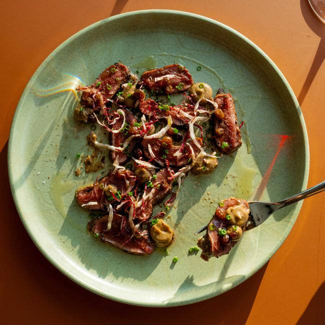 Venison, porcini, muntrie jam at Rita's Bar and Restaurant, North Adelaide. Picture: Jack Fenby