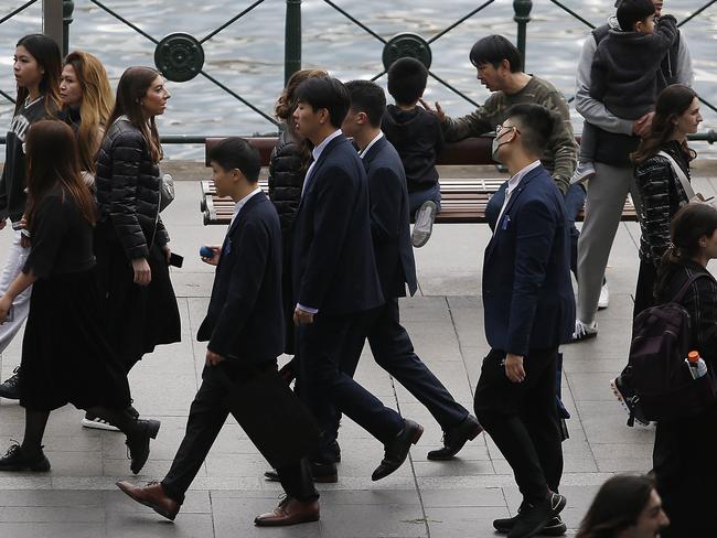 SYDNEY, AUSTRALIA - NewsWire Photos JULY 17, 2024:  Pedestrians at Circular Quay  in the Sydney CBD. The Australian Bureau of Statistics, (ABS) releases it's latest job figures tomorrow.  Picture: NewsWire / John Appleyard