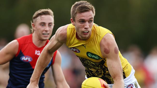 Tylar Young is poised to play round one for the Tigers. Picture: Michael Klein