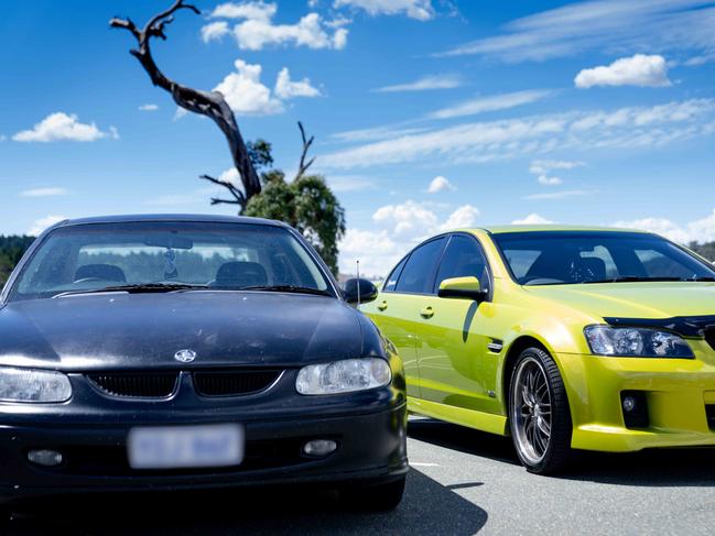 ACT police seized these cars and fined the drivers for doing burnouts. Picture: ACT Police/Supplied