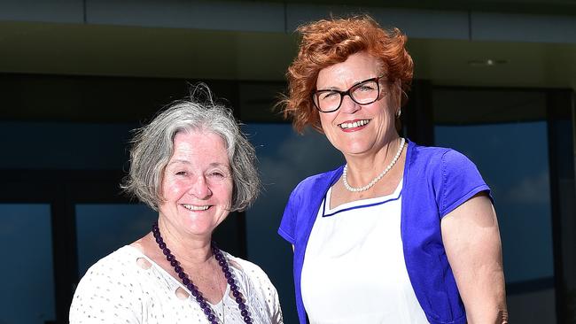 Senator for Queensland Claire Moore and Cathy O'Toole MP,  in Townsville to discuss local heath issues. Picture: Shae Beplate.