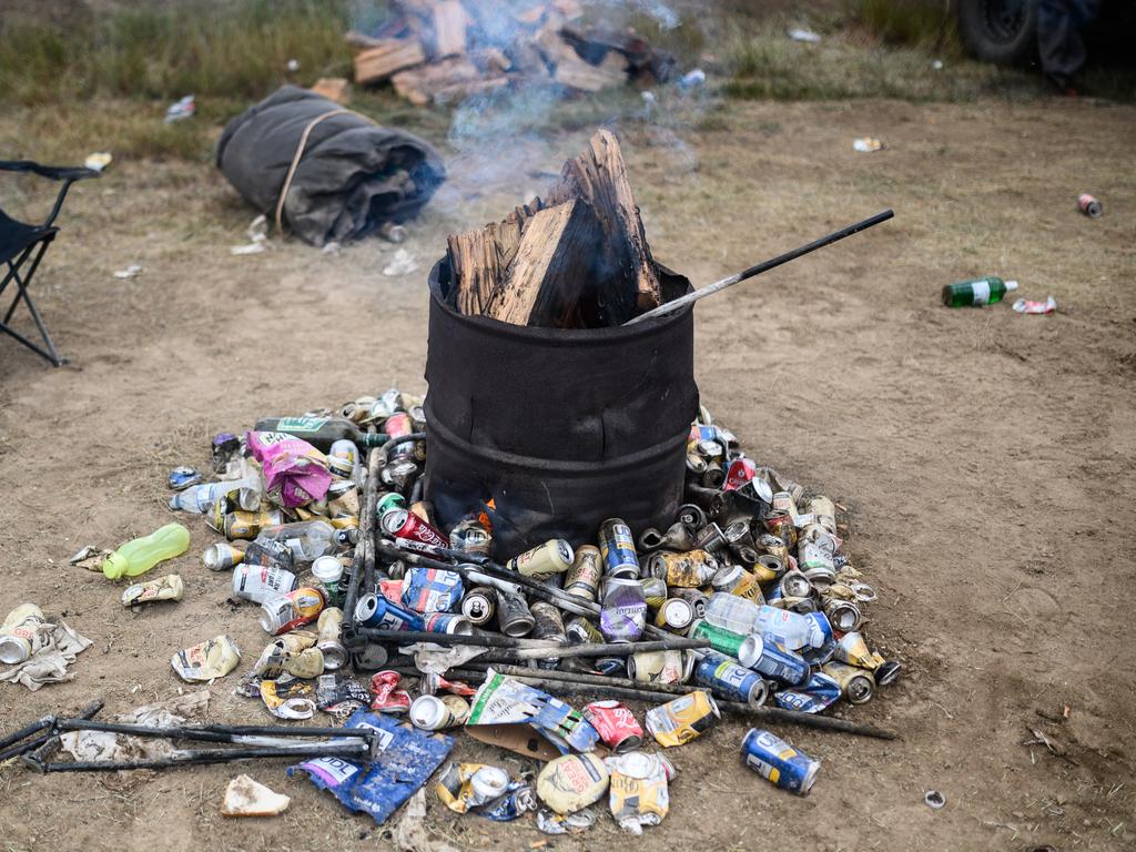 A campfire at the muster. Picture: James Gourley/Getty Images