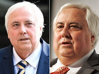 Clive Palmer now (left), and in 2011.