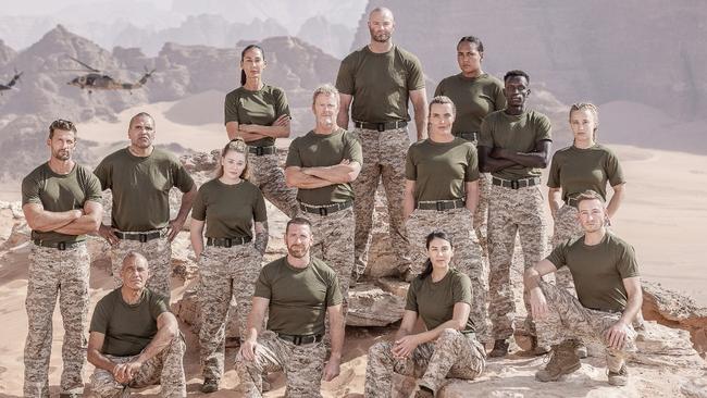 2023 recruits for SAS Australia including Tim Robards, Anthony Mundine, Craig McLachlan, Cassie Sainsbury, Zima Anderson, Matthew Mitcham and Craig Challen. Picture: Seven