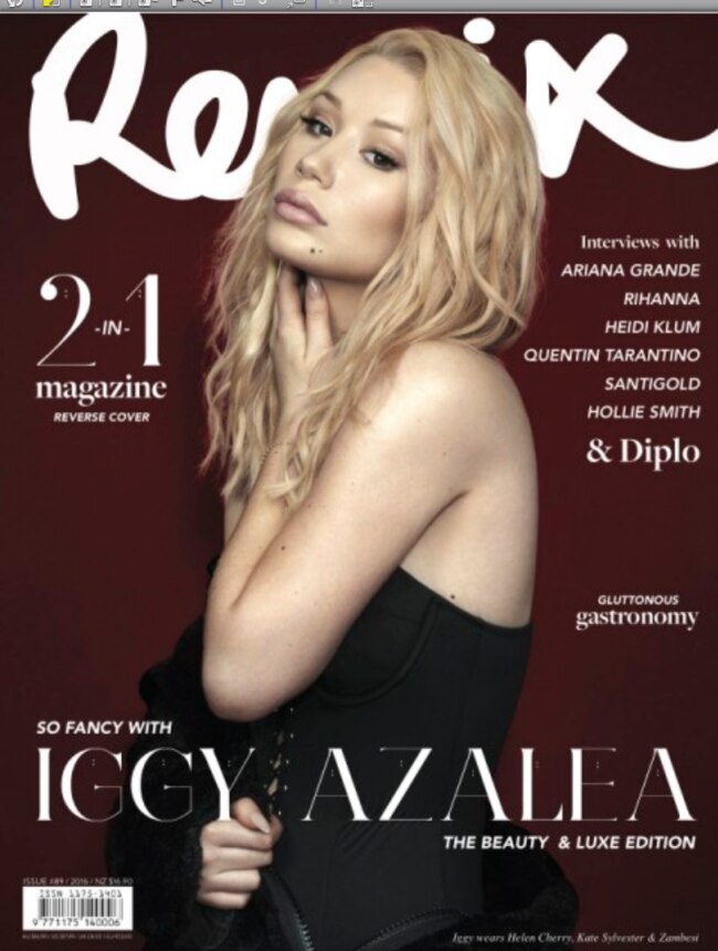 Iggy on the cover of the Remix magazine.
