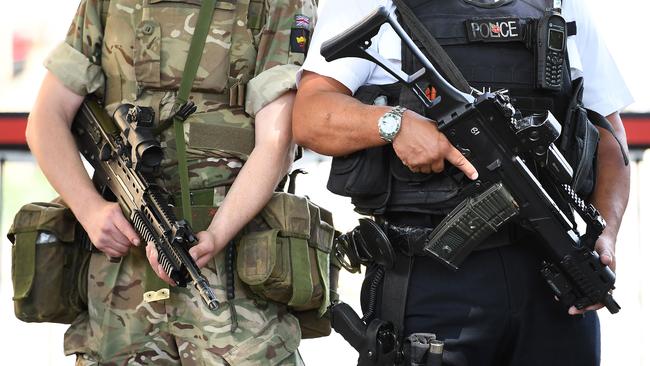 POLICE have arrested a man at London’s Heathrow Airport in connection with the deadly Manchester terrorist attack last month. Picture: AFP