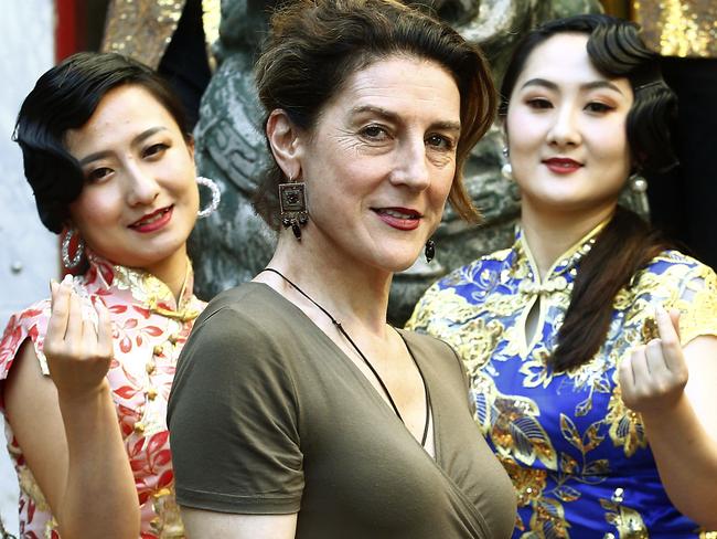 Director Moira Finucane with performers from the production Shanghai MiMi, ahead of its opening night on January 10. Picture: John Appleyard