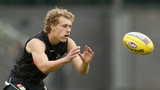 Finlay Macrae is finally back in Collingwood’s 22. Picture: Darrian Traynor/Getty Images