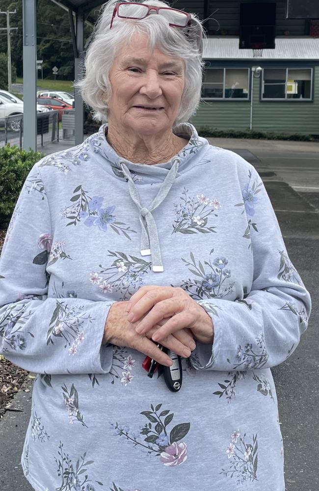 Margaret Hoschke after casting her vote at the Upper Orara polling booth. Picture: Chris Knight