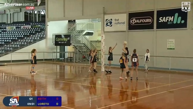 REPLAY: School Sport SA netball finals Year 8/9 semi-final: Keith v Loreto - Court 2