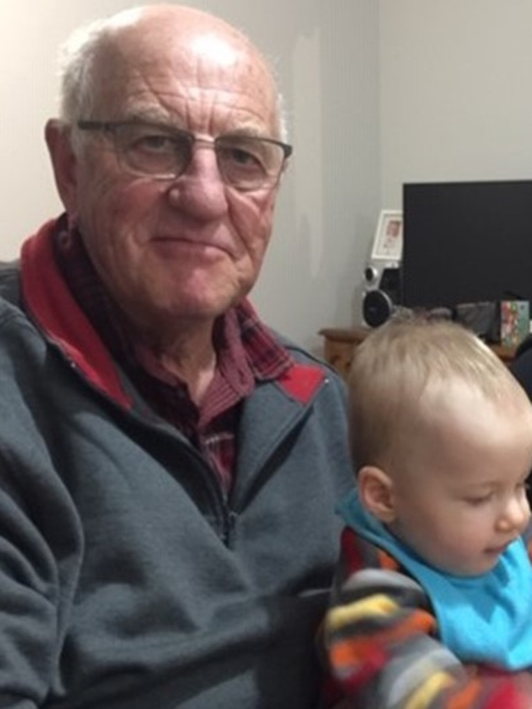 Missing camper Russell Hill with his grandson. Picture: Supplied