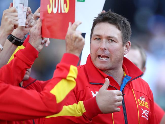 Stuart Dew has concluded his first year as senior coach of the Gold Coast Suns. Picture: Scott Barbour, Getty Images.