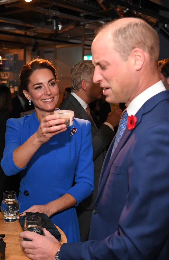 A candid moment between the royals. Picture: AFP