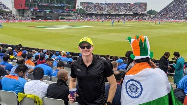 Jamie Spragg at the 2019 ICC Cricket World Cup in England.