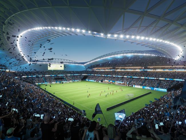 Artist’s impression of the winning design for the future Sydney Football Stadium