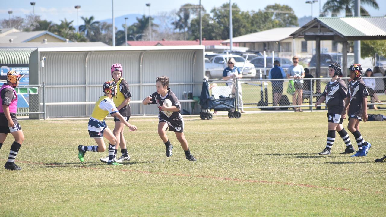 Lucas Collins in the Magpies and Bulldogs White clash in the RLMD U11 Mixed division at RLMD Fields, August 7, 2021. Picture: Matthew Forrest