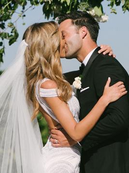 Nadia Coppolino and Jimmy Bartel on their wedding day. Picture: Instagram