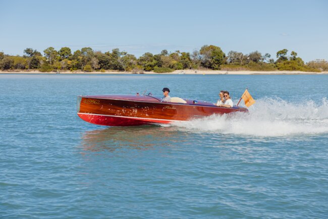 A vintage speedboat ride is just one of the optional experiences guests can add to their stay.