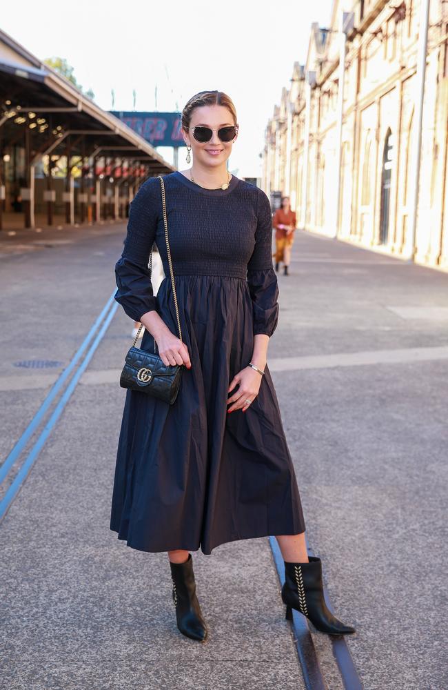 Jasmine Stefanovic at Fashion Week on Monday. Picture: Justin Lloyd.