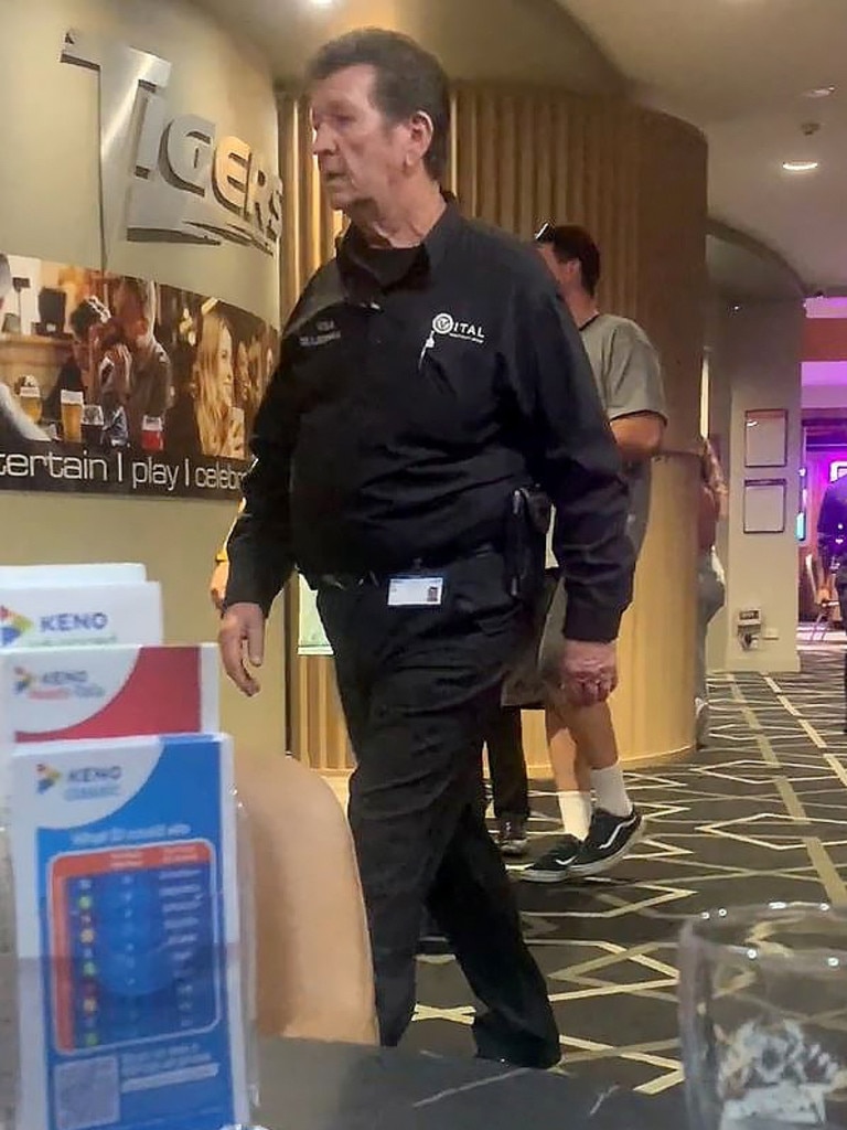 Kevin Steven Correll, who is a prime suspect in the murder of Rachelle Childs, is pictured here working as the RSA marshal at The Entrance Leagues Club. Picture: Supplied