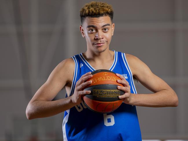 The U18 Qld Basketball Championships are being held at Carrara Indoor Sports Stadium from Wednesday 12 January 2022.  Basketball player Tyler O'Neill, 16. Picture: Jerad Williams