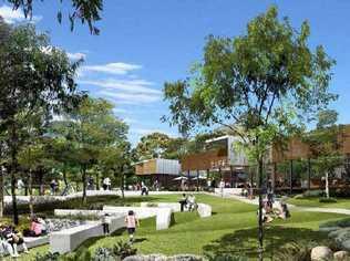 VISION: An artist’s impression of the Providence Town Centre. Providence is planned to be three times the size of Brisbane’s CBD. Picture: Contributed