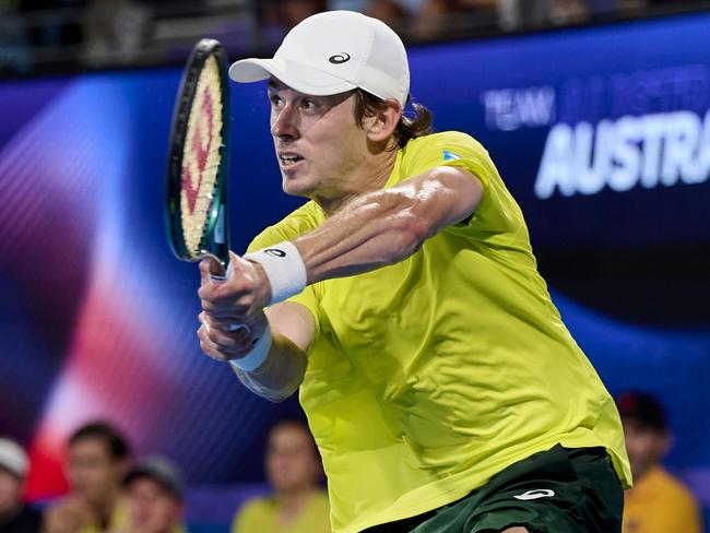 Alex de Minaur in action at last year’s United Cup.