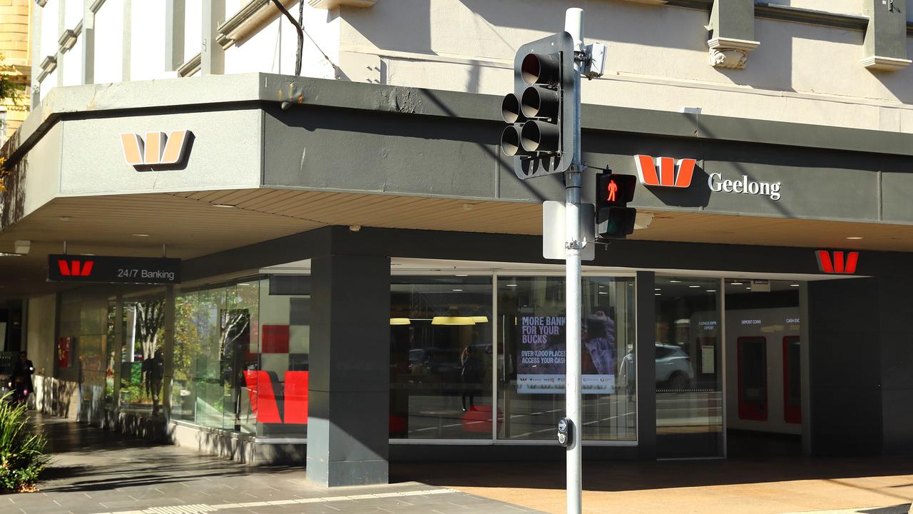 Westpac Geelong on the corner of Moorabool St and Malop St. Picture: Alison Wynd