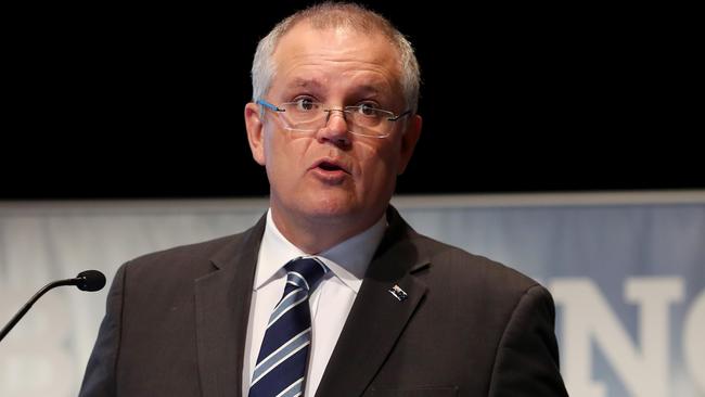 04/04/2018: Federal Treasurer Scott Morrison spoke at the AFR Banking summit in Sydney on Wednesday. Hollie Adams/The Australian