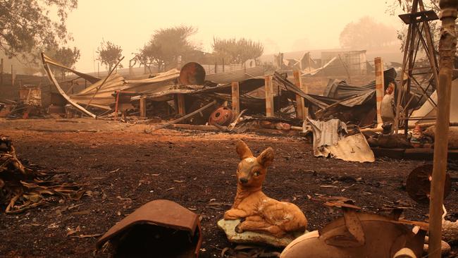 Buchan house destroyed during the fires. Picture: David Crosling