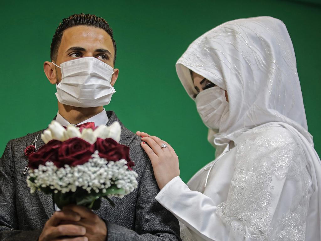 Weddings in the time of coronavirus means just five people can be present. Picture: AFP