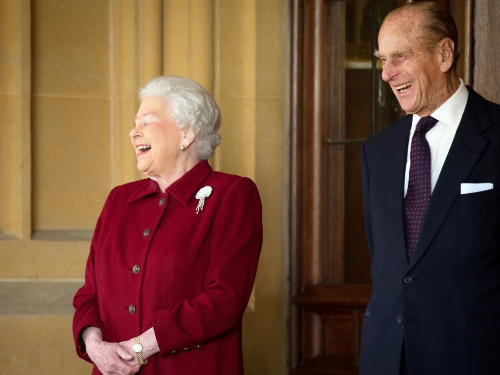 Throughout their union, Philip never failed to make the Queen laugh. Picture: AP Photo/AFP, Leon Neal, POOL