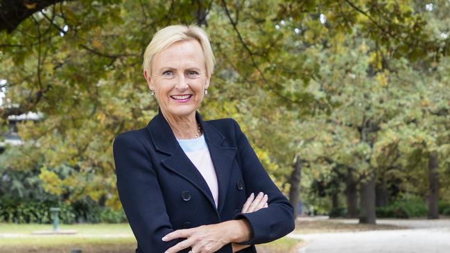 Liberal Candidate Katie Allen in Malvern Gardens photographed by Simone Schroeder 16-04-2022 for The Australian