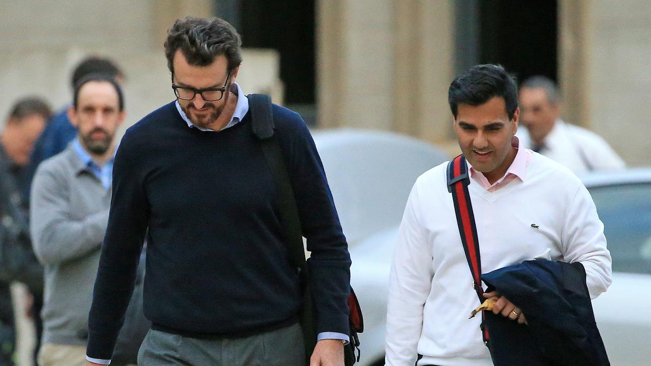 Western Bulldogs CEO Ameet Bains (R) and Tiger CEO Brendon Gale. Picture: Mark Stewart