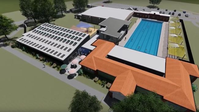 A bird's eye view of the new pool. Picture: Burwood Council