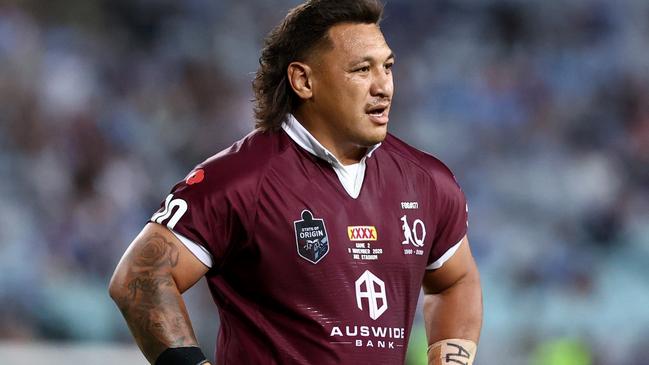 SYDNEY, AUSTRALIA - NOVEMBER 11: Josh Papalii of the Maroons looks on dejected during game two of the 2020 State of Origin series between the New South Wales Blues and the Queensland Maroons at ANZ Stadium on November 11, 2020 in Sydney, Australia. (Photo by Cameron Spencer/Getty Images)