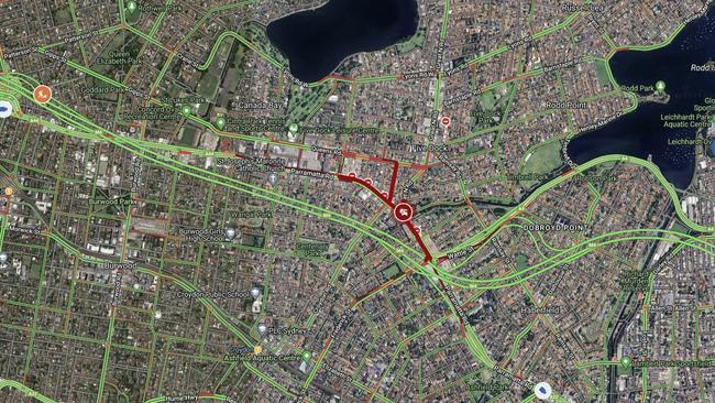 Multiple roads around Parramatta Rd are closed in Five Dock following a multi-vehicle crash. Picture: Supplied / Live Traffic NSW