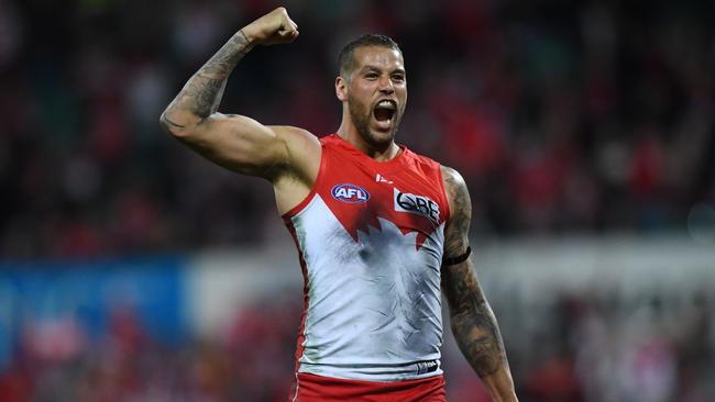 Lance Franklin kicked 10 goals in his last game.